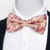 Estoque Pronto do Fabricante Gravata Borboleta Jacquard Formal Masculina para Negócios, Casamento, Festa, Gravata Borboleta Floral de Poliéster em Forma de Seta