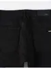 Nuevos jeans skinny negros rasgados de estilo retro americano para hombre con bigotes de gato, lavados y desgastados, pantalones rectos de moda