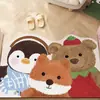 Capachos de Entrada com Desenhos de Animais Pequenos, Resistentes a Manchas e Fáceis de Cuidar, Capachos de Fio de PVC Cortáveis, Capachos de Porta de Entrada