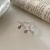 Anillo de Pétalos de Flor Dulce para Mujer, Combinación Perfecta, Moda, Personalizado, Apilable, Abierto, Sentido del Diseño de Nicho, Anillo de Dedo de Comida, Moderno