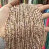 2*3mm ópalo rosa corte recto cuentas redondas accesorios para joyería DIY cuentas para pulsera cuentas espaciadoras productos semiacabados al por mayor