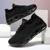 Populares zapatos cruzados para hombre de talla grande, nuevos zapatos transpirables de malla para caminar, ligeros, que aumentan la altura, de suela gruesa, amortiguadores, zapatos casuales