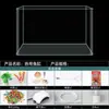 Acuario de Vidrio Curvado por Calor para Peces Sala de Estar Pequeño Acuario de Escritorio Doméstico Peces Dorados Paisajismo Acuático Rectangular Ecológico Metabo