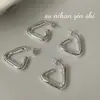 Pendientes de botón triangulares Ounihan de plata de ley S925 para mujer, estilo minimalista, nicho, geniales y elegantes, pendientes de alta gama