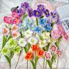 3 tulipas artificiais únicas impressão 3D tulipa segurando flores arranjo de flores de casamento salão de casamento flores artificiais atacado