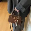 Bolsa Boston Casual com Textura Única 2025 Nova Bolsa Feminina Moda Coreana Bolsa de Ombro Retro Crossbody Bolsa Almofada