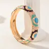 Nuevo producto: Pulsera Abierta Estilo Étnico Esmalte Cloisonné de Pekín Antiguo, Joyería Hecha a Mano con Goteo de Aceite, Accesorio Vintage