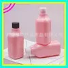 Botella rosa con tapa de rosca y giro 200ml botella cuadrada con tapa de rosca botella desmaquillante botella limpiador facial 200ML botella desmaquillante