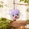 Nuevo colgante creativo de cáscara de fruta natural para cachorro, decoración de llavero con campana de cáscara de fruta hecha a mano, divertida y peculiar, para bricolaje