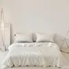 Juego de Cama Jacquard de Algodón Tencel Lenzing de Lujo Ligero Estilo Botón Verano Juego de Cuatro Piezas, Juego de Tres Piezas de Lyocell, Estilo Sábana Plana y Sábana Ajustable