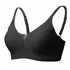 Sujetador Seamless Fino Europeo y Americano Plus-Size Transfronterizo para Mujeres con Poco Busto, Sujetador de una Pieza con Escote en V Profundo Sin Aros, Estilo de Cierre Trasero