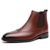 Botas Martin para Hombre Moda Transfronterizas Tallas Grandes Nuevas Botas de Cuero de Caña Alta Tendencia Retro Slip-on Zapatos de Cuero Casual Se Puede Enviar Directamente