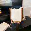 Bolsas Pequeñas Populares Transfronterizas y para Todas las Estaciones para Mujer, Bolsos Cubo de Piel Graneada a la Moda, Bolsos Cruzados Versátiles para Hombro para Teléfonos Móviles