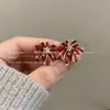 Pendientes Retro Estilo Hong Kong Rojo Ankela para Mujer 2025 Modelo Nuevo Pequeños Tachuelas de Caballo Lujo Ligero Gama Alta Pendientes de Año Nuevo