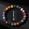 Acessórios de Joias Atacado: Pulseira de Cristal de Calcedônia, Turmalina para Mulheres, Contas Redondas Ricas e Modernas, Estilo Geométrico, Novo Estilo Chinês