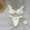Bikini push-up de color liso INS de cintura baja triangular de dos piezas para mujer 2026 nuevo modelo comercio exterior AliExpress bikini