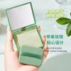 Papel Absorvente de Óleo Facial Chá Verde com Espelho Papel Absorvente de Óleo com Esponja Caixa de Espelho Armazenamento Papel Absorvente de Óleo Facial Refrescante Portátil