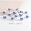 Acessórios para Joias DIY 8mm Contas de Cerâmica Azuis e Brancas Materiais para Colar Feitos à Mão Contas Peroladas Aplique de Jingdezhen Contas de Cerâmica