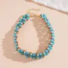 Collar Ovalado de Resina con Perlas de Imitación Transfronterizo Europeo y Americano, Cadena para Clavícula Estilo Palacio Retro, Collar de Estilo Moderno y Único para Mujeres