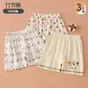 Shorts Infantis, Novo Estilo de Verão, Calça Esportiva Casual 100% Algodão para Meninos de 1 a 9 Anos, Shorts de Três Quartos Soltinhos para Usar por Cima