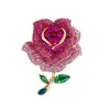 Broche Nuevo Exquisito de Aleación Resistente con Flor de Rosa de Pedrería, Accesorio Versátil y Elegante para Ropa de Mujer