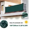 Malla Oscura Verde para Sombrear al Aire Libre, Red para Valla de Barandilla de Patio y Balcón, Pantalla Divisoria para Privacidad, Resistente al Viento, al Polvo y Red de Protección Solar