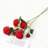 Flores Artificiais, 3 Cabeças de Peônias, Adereços para Fotografia de Casamento, Buquê de Mão, Buquê de Rosas Artificiais, Essencial para Atacado, Alta Simulação