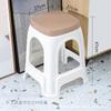 Taburete de plástico para el hogar para adultos, silla de mesa de comedor engrosada, taburete cuadrado, taburete redondo, taburete de plástico extra grueso en stock, venta al por mayor