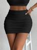 2025 Amazon Ebay Verano para Mujer Europeo y Americano Sexy Falda de Un Hombro con Abertura Falda de Cadera Disponible en Múltiples Colores