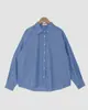 Camisa de mujer coreana estilo ins de otoño, holgada, adelgazante, elegante, de un solo botón, a rayas, de manga larga