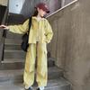 Traje de primavera para niñas 2025 nuevo estilo extranjero primavera letra abrigo para niños chalecos herramientas para niños dos piezas marea