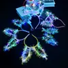 Nova Tiara de Orelha de Coelho Luminosa Acessório de Cabelo Piscante de Ano Novo Presilha de Cabelo Evento de Show Fornecimento para Festa de Véspera de Ano Novo Infantil Atacado