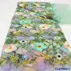 Vestido de Malla Multicolores Exquisito Estilo Chino 3D con Patrón de Plantas para Mujer Vestido de Novia Traje de Escenario Tela Bordada Encaje de Novia