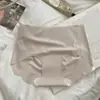 Piel de Leche Hilo de Hielo Súper Delgado Secado Rápido Ropa Interior para Mujer Transpirable Sin Costuras Invisible Cintura Media Levanta Glúteos 10A Antibacteriano Entrepierna Extendido
