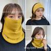 Nueva Mascarilla de Punto Pied de Poule Otoño e Invierno Estilo Coreano Versátil Cortavientos Cálida Multifuncional Protección para el Cuello Cubrecuellos Bufanda