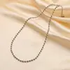 Explosiones de AliExpress cadena de eslabones retorcidos de acero inoxidable collar para mujer joyería oro 18K titanio acero titanio cuentas cadena para clavícula cuello venta al por mayor