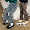 Otoño 2026 Ropa Nueva para Niños Pantalones Largos Casuales para Niñas Pantalones a Cuadros para Niños Pantalones Acampanados con Estilo