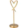 Creativo portanúmeros de mesa en forma de corazón de acero inoxidable, portatarjetas de mesa para hotel, boda, banquete, pinza para tarjetas de mesa, portatarjetas de presentación y portamenús