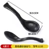 Colher de melamina para restaurante japonês de macarrão ramen, colher comercial de plástico com cabo longo em formato de casco de tartaruga e gancho, colher personalizada para sopa.