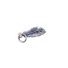 Colgante de pluma vintage de plata pura S925, etiqueta de plata, charm para pulsera, cordón trenzado, pequeño accesorio de plata pura para DIY, charm lateral decorativo