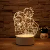 Lámpara de Noche 3D Personalizada de One Piece Lámpara de Ambiente de Luffy Lámpara de Escritorio Lámpara de Regalo para Eventos Grabado de Logo Lámpara Proyector Lámpara LED