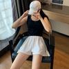 Shorts Esportivos Femininos 2025 Verão Novo Ins Tendência Estilo Coreano Solto Cintura Alta Casual Versátil Peça Externa Calças Pantalona de Corte A