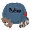 Banana bad ass nana Amazon eBay sitio independiente de moda versátil sudadera de mujer con mangas de corazón