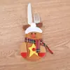 Decorações de Natal Decoração de Mesa de Natal Conjunto de Talheres Conjunto de Talheres Papai Noel Boneco de Neve Tampa para Talheres Conjunto para Garrafa de Vinho