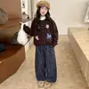 Cárdigan de Punto de Otoño para Niñas Ropa de Otoño 2026 Nuevo Estilo Niños Medianos y Grandes Estilo Coreano Chaqueta Suéter Top de Estilo Primavera y Otoño para Niños