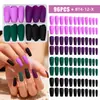 Venta Caliente Transfronteriza 96 Piezas Color Puro Mate Esmerilado Uñas Trapezoidales Presionar Uñas Manicura Uñas Portátiles Accesorios
