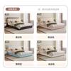 Cama de Cuero Genuino Estilo Francés para Dormitorio Principal 1.8m Cama Tapizada Elegante de Alta Gama con Almacenamiento de Cajones Multifuncional Cama Grande