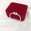 Pulsera de plata con diseño de gato KT de Hello Kitty, ideal para padres e hijos, con apertura de empuje y tracción, ideal para niños y niñas.
