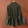 Gabardina de mujer estilo británico ajustada en stock transfronteriza, chaqueta de cuero gamuza, top de diseñador, prenda única envío directo