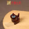 Gato Tallado en Sándalo Verde Mirando al Cielo Estrellado, Adorno Lindo de Gatito para Escritorio de Oficina, Mascota Linda Yiming Xianyuan